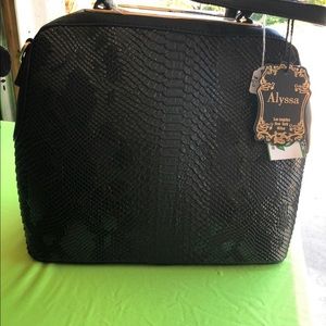 Black purse with snake texture